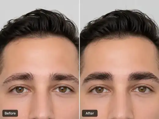 Hair transplant before and after result